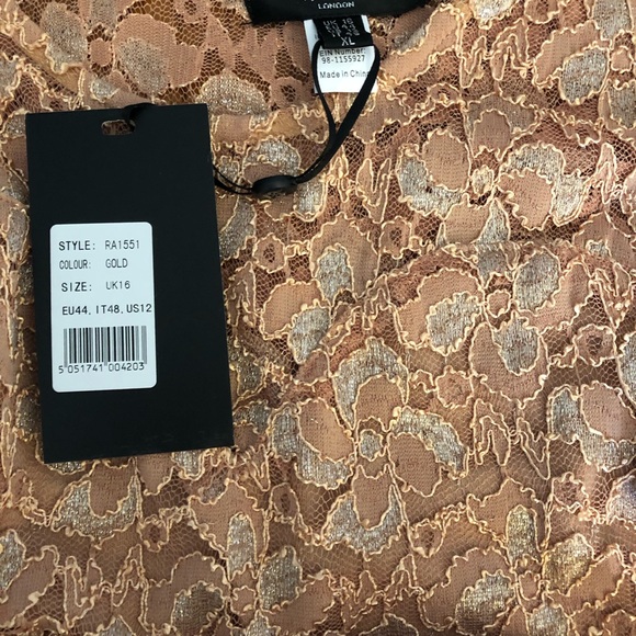 NWT Women's Gold/Apricot Dress size XL Iska London - Picture 5 of 8